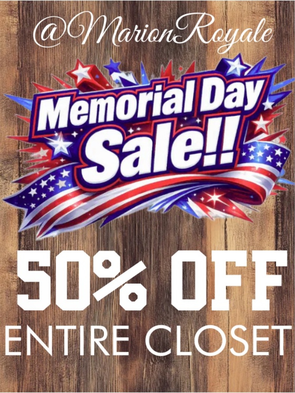 Memorial Day Sale 50% OFF